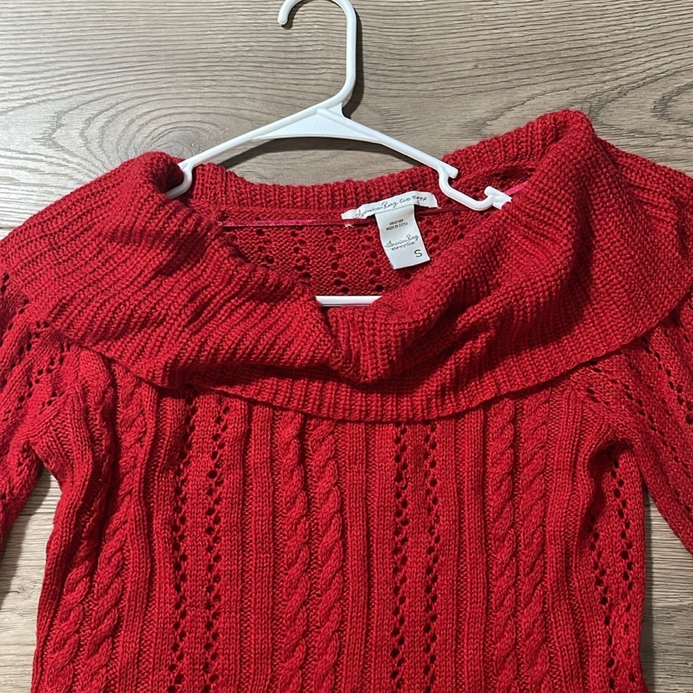 American rag live tuni wide turntleneck and croche sweater, size S - Picture 4 of 7
